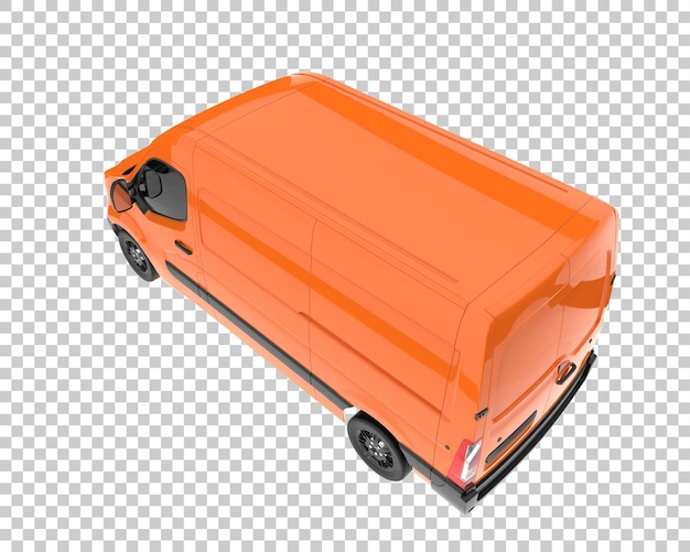 PSD furgone da carico su sfondo trasparente. rendering 3d - illustrazione