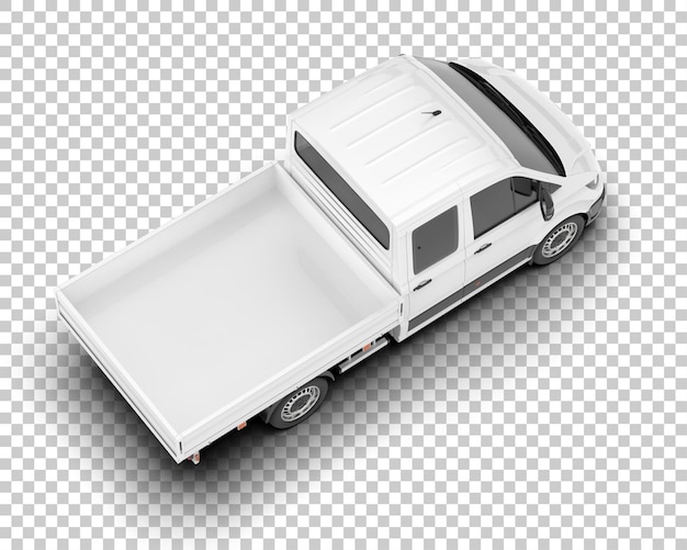 PSD cargo van on transparent background 3d rendering illustration