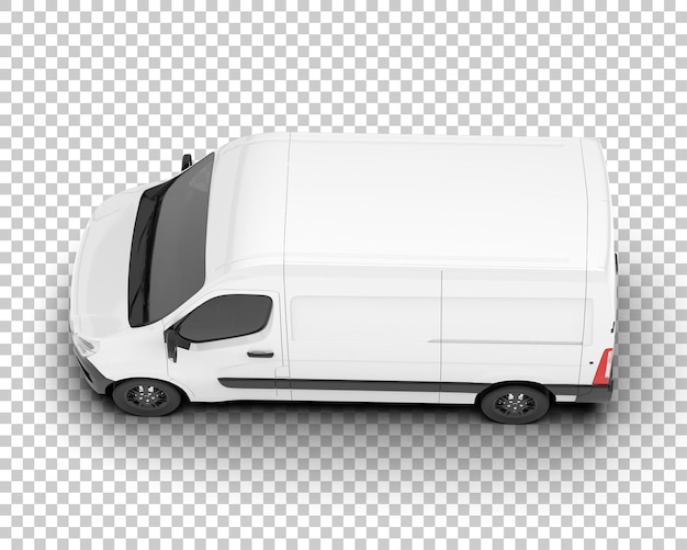 PSD furgone merci su sfondo trasparente 3d rendering illustrazione