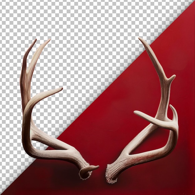 PSD caribou antlers with clear background detail