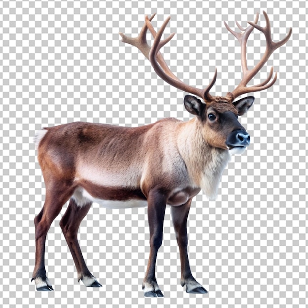 PSD caribou on transparent background