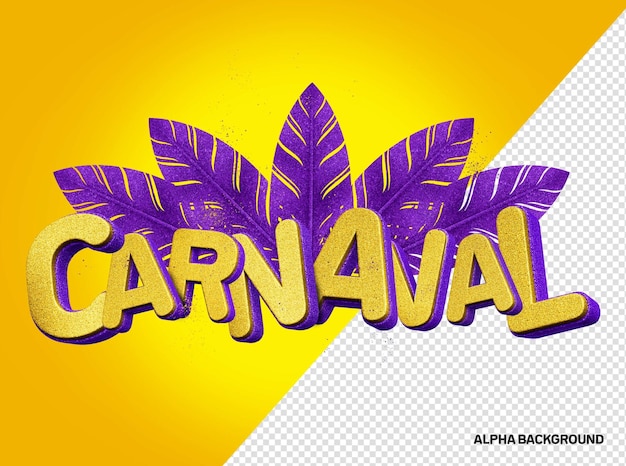 Carnaval 3d-logo voor composities