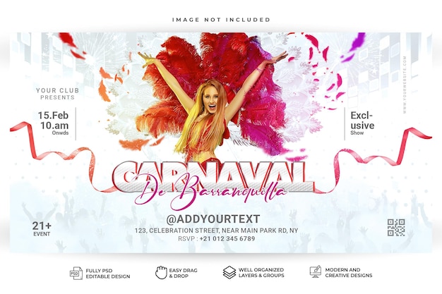 PSD carnaval de barranquilla cover