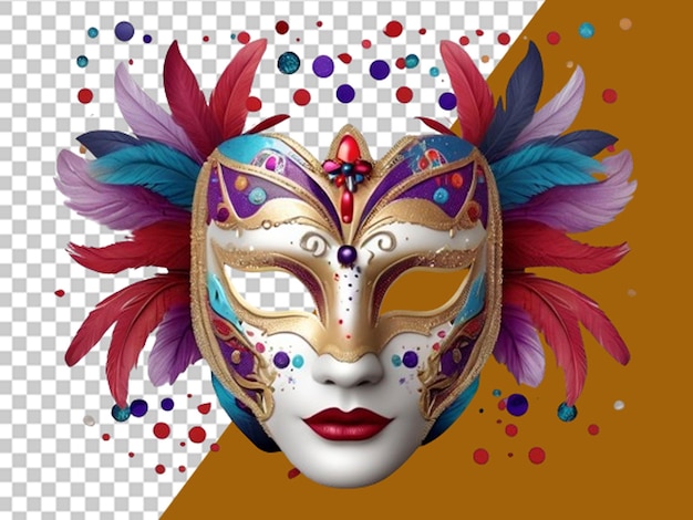 Carnavalmasker met confetti