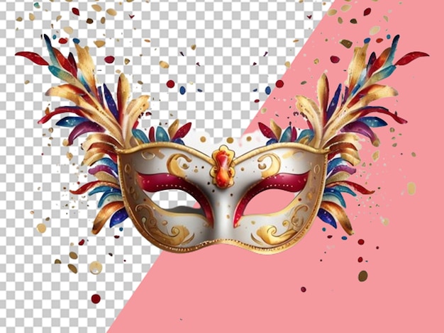 Carnavalmasker met confetti