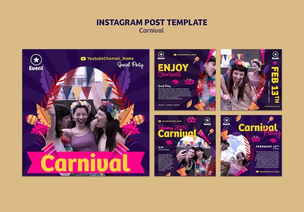 PSD carnavalse evenementen op instagram