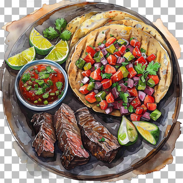 PSD carne asada mexicaans thema