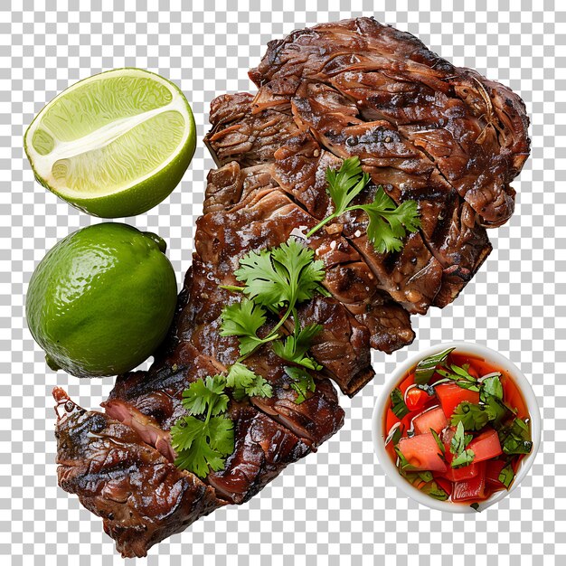 PSD carne asada png with transparent background