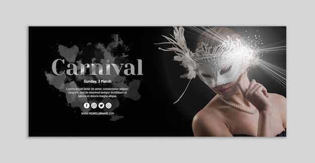 Mockup di banner di Carnevale