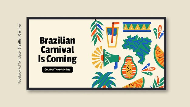 PSD carnival celebration facebook template