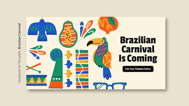 PSD carnival celebration facebook template