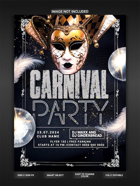 Carnival celebration party flyer