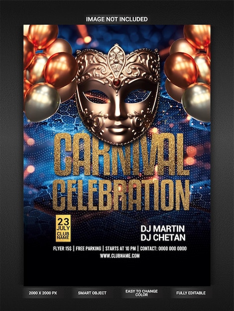 Carnival celebration party flyer