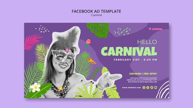 Carnival entertainment  facebook template