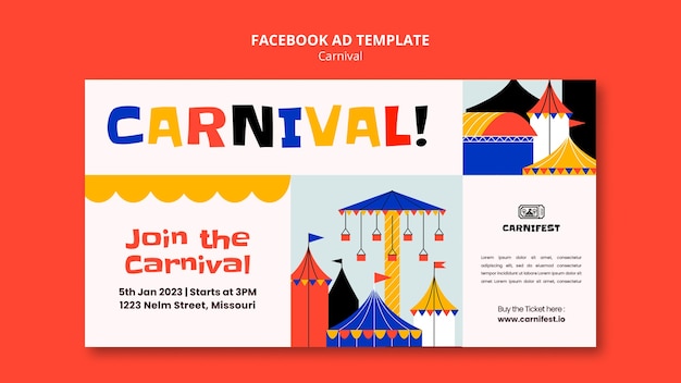 Carnival entertainment  facebook template