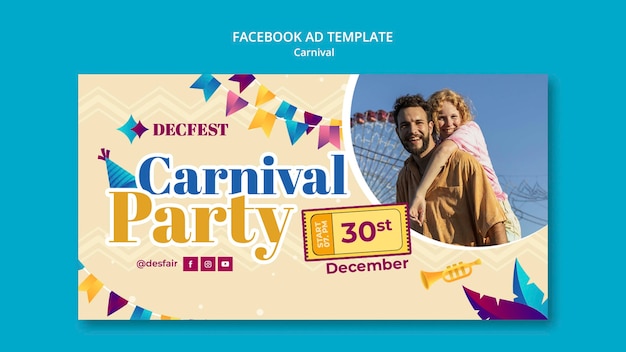 carnival entertainment facebook template