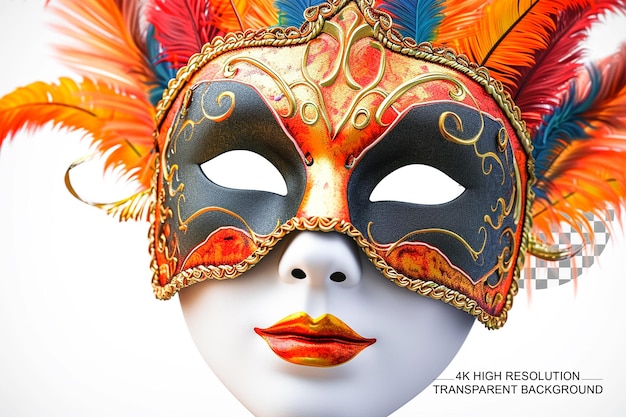 PSD Карнавалская мода маска венецианская маска маскировка для карнавала на прозрачном фоне