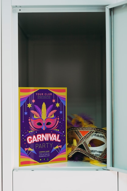 PSD mockup di carnival flyer