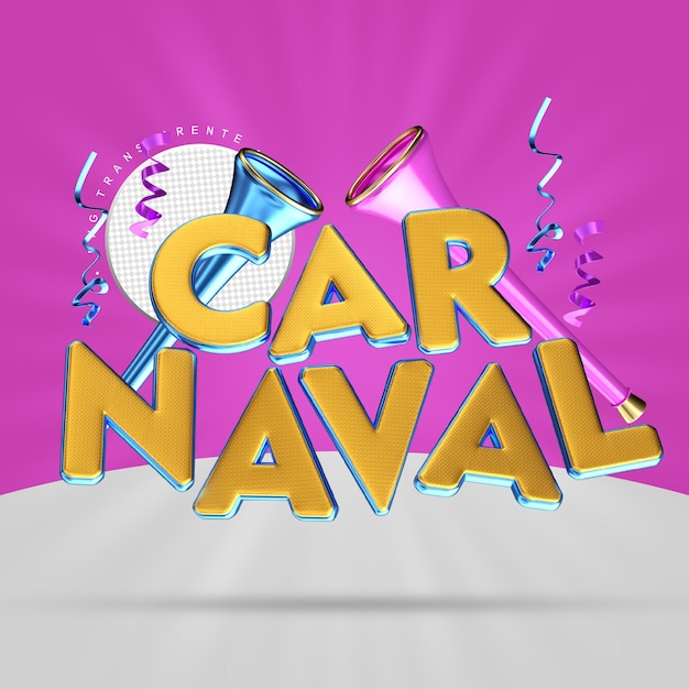 Carnival image and icons with transparent background