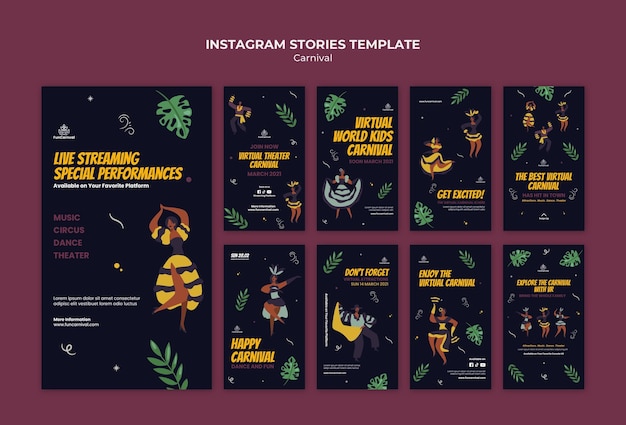 PSD carnival instagram stories