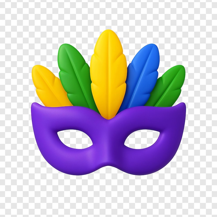 PSD икона карнавальной маски 3d