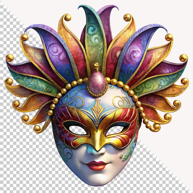 PSD carnival mask on transparent background