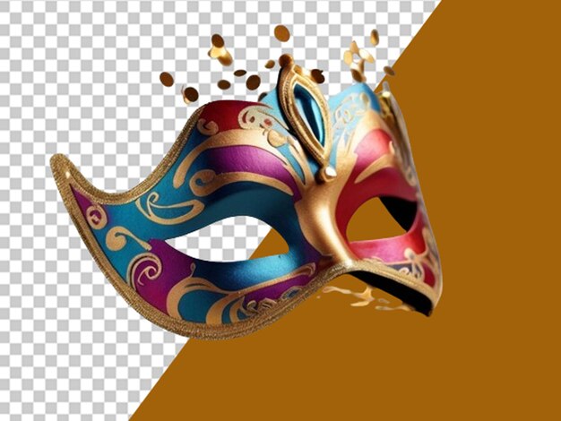 Carnival mask with confetti