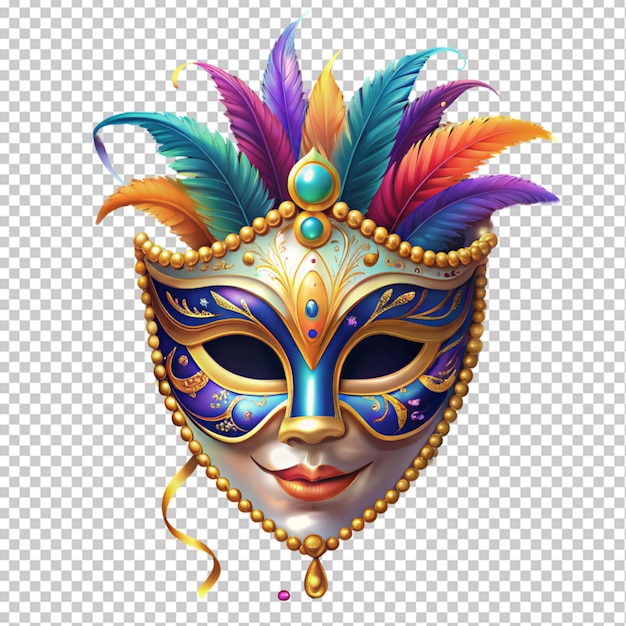 PSD carnival mask with confetti