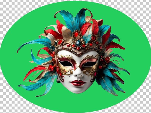 PSD maschere di carnevale 3d isolate su sfondo bianco