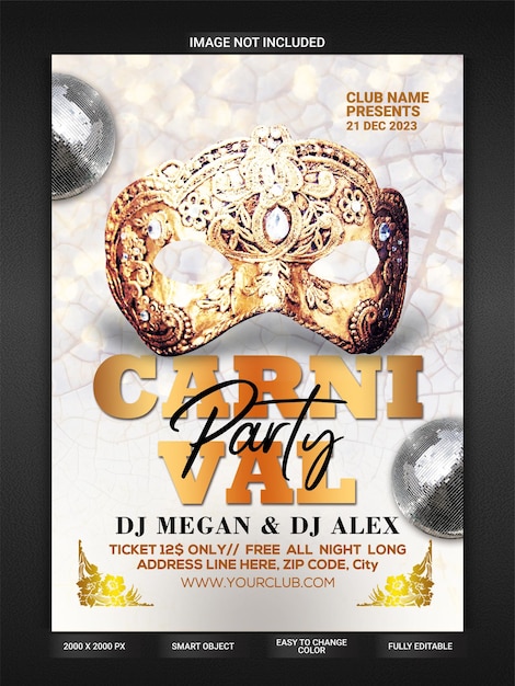 Carnival party flyer template