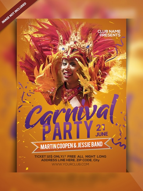 PSD carnival party flyer