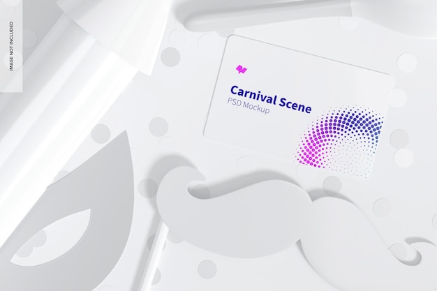 Carnival Scene Mockup, bovenaanzicht