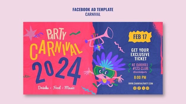 PSD carnival sjabloonontwerp