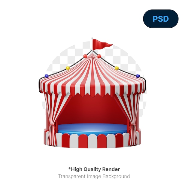 PSD carnival stage 3d icon premium psd