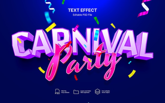 PSD carnival tekst effect