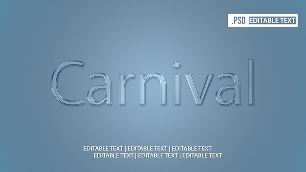 Carnival tekst stijl effect