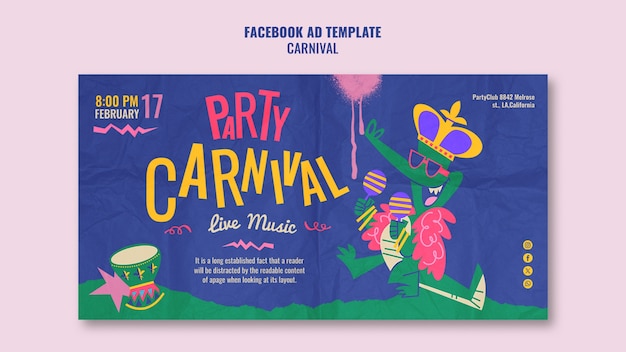 PSD progettazione del modello di carnevale