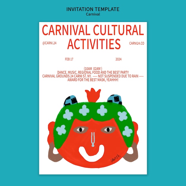 PSD progettazione del modello di carnevale