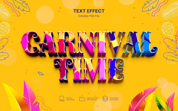 PSD carnival  text effect