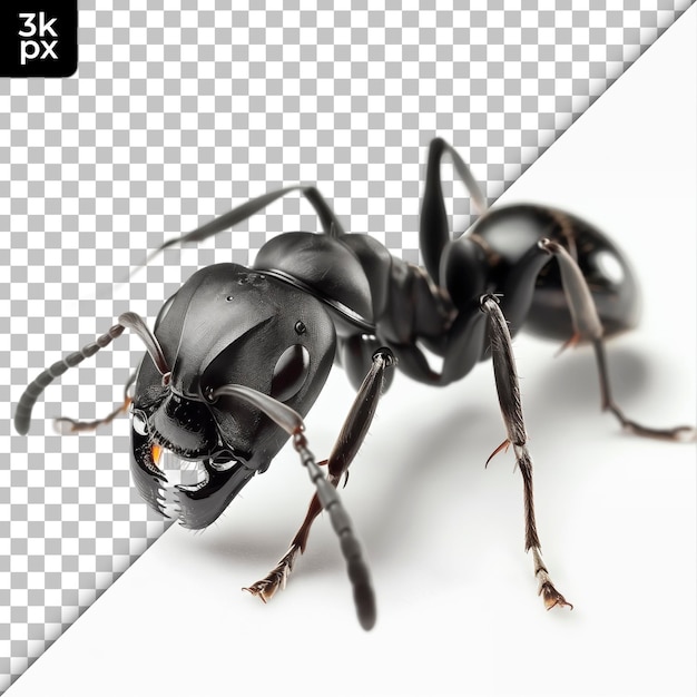 PSD carpenter ant isolated on transparent background