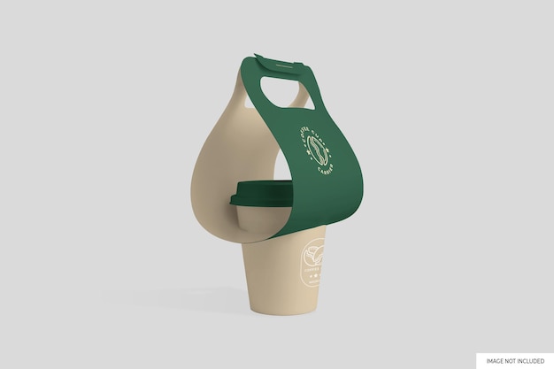 PSD carrier coffee cup mockup
