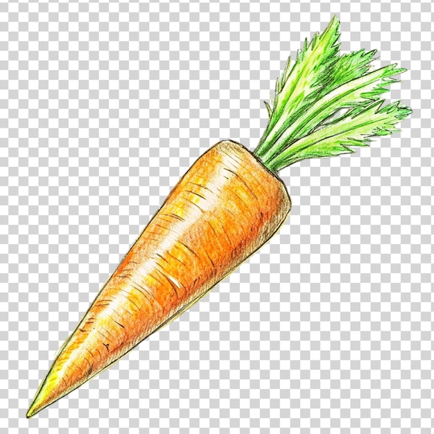 Carrot art geïsoleerd op doorzichtige achtergrond
