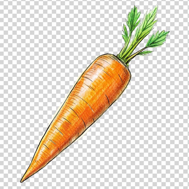 Carrot art isolated on transparent background