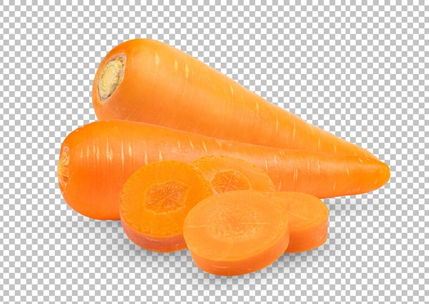 Морковь изолирована на альфа-слое