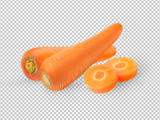 Морковь изолирована на альфа-слое