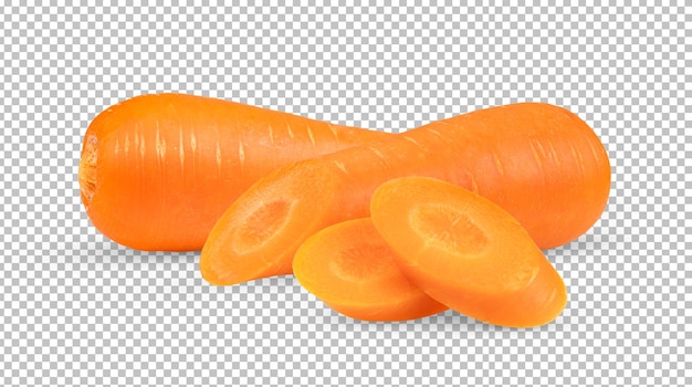 PSD Морковь изолирована на альфа-слое