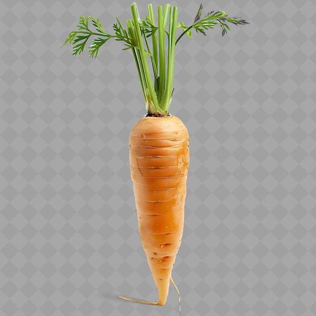 PSD a carrot with green leaves on top of it is shown with a white background