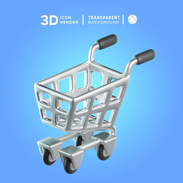 Cart 3d illustration rendering