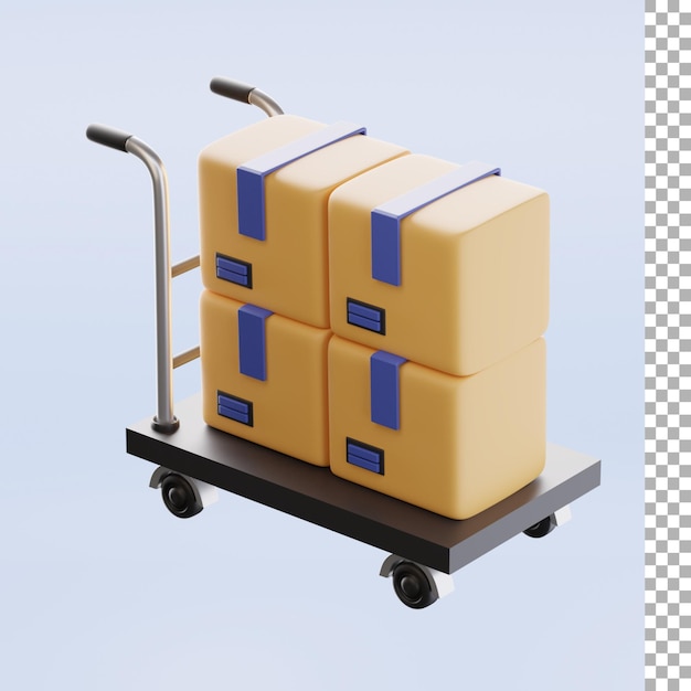 Cart dolly 3d render