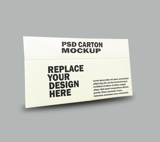 Carton Box Mockup PSD Template